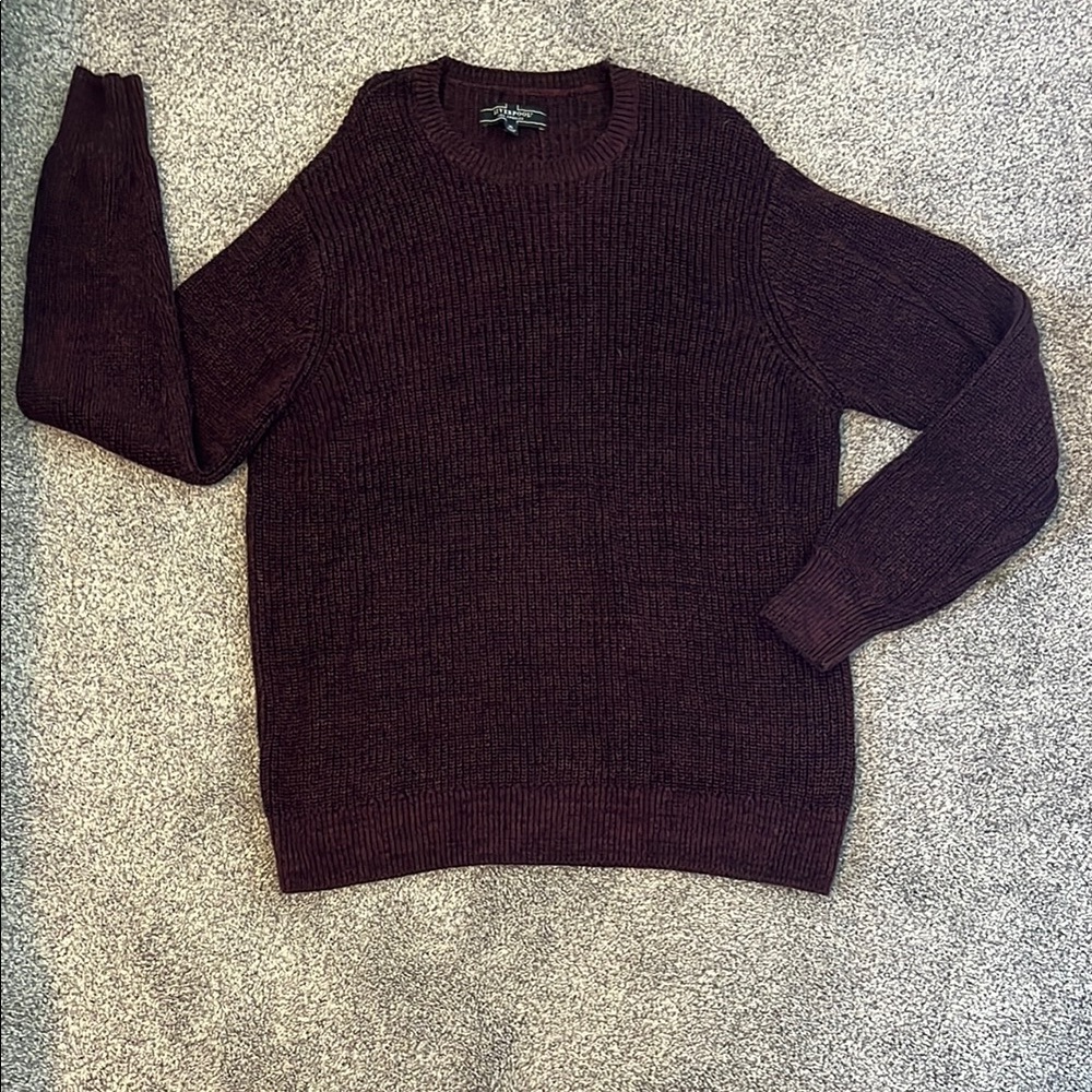 Liverpool Dark Maroon Ribbed Sweater Size XL